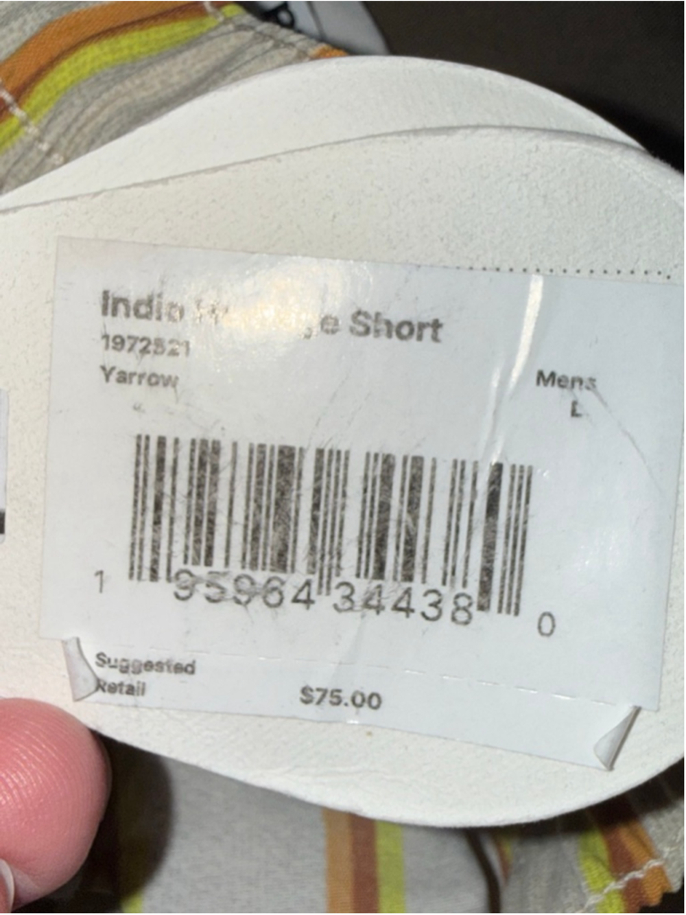 Men's Prana Shorts size Large Indio Heritage Shorts Yarrow Striped 5’ inseam NWT - Picture 16 of 16